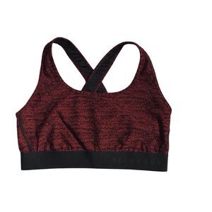 Under‎ Armour Crossback Jacquard Womens Sports Red/Black Bra Size Large
